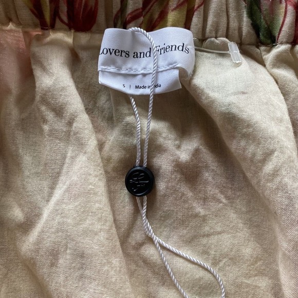 Lovers + Friends Bosworth Romper Floral Off Shoulder Long Sleeve beige Emory - Picture 11 of 16